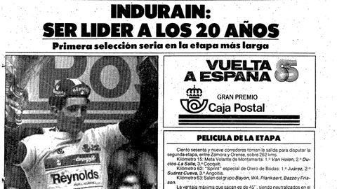 Página de El Mundo Deportivo del día que se puso de líder de La Vuelta