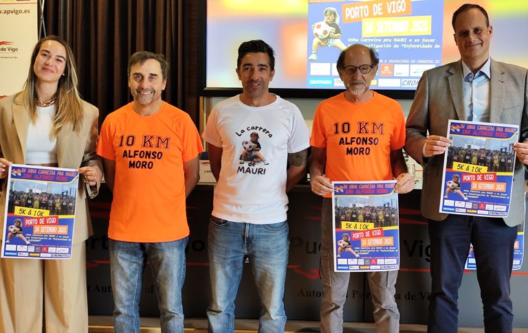 Una carrera por el puerto de Vigo recorrerá fondos para Mauri, un niño con una enfermedad ultrarrara