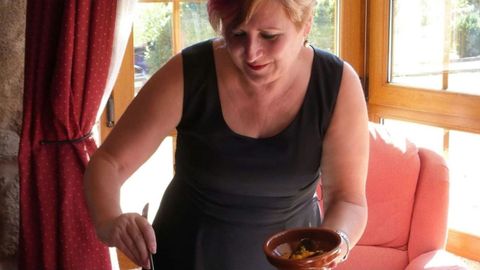 Rosa Sánchez, propietaria da Casa de Turismo Rural Casa de Trillo, no Outono Gastronómico do 2018.