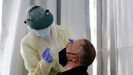 Cribado masivo de coronavirus en Vilanova de Arousa, el pasado mes de abril