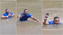 El reportero pisó accidentalmente el cuerpo de Raíssa. La niña falleció ahogada en el río.