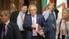 Jean-Claude Juncker, tras una noche de negociaciones