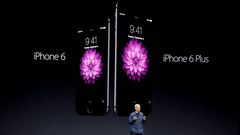 El iPhone 6 y el iPhone 6 Plus durante su presentacin el pasado 9 de septiembre