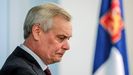 El primer ministro Antti Rinne, poco después de presentar su renuncia al presidente de Finlandia