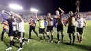 Los jugadores del Zaragoza celebran la permanencia en el Ciudad de Valencia, en el 2011, en el partido que est bajo sospecha