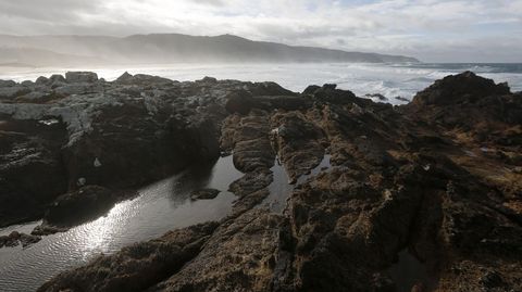 Fuerte oleaje en la costa gallega