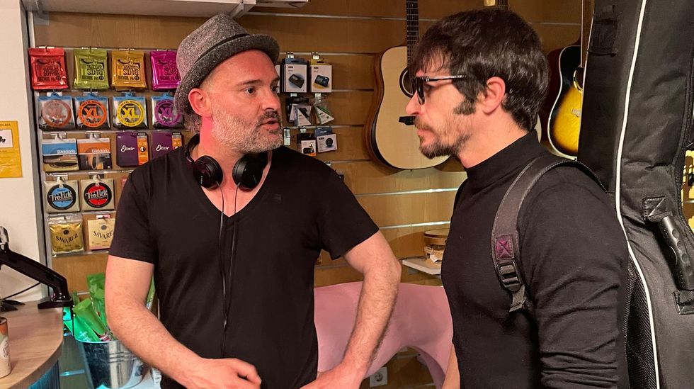 Gala de entrega de los premios de la Mostra de Curtas de Noia.Marini y Ballesta en un momento del rodaje en O Barco.