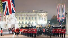 Ensayo de la guardial real en el palacio de Buckingham.