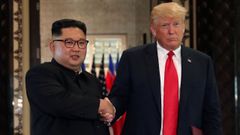 Imagen del encuentro en junio de Donald Trump y Kim Kim Jong-un