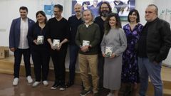 Algunos de los autores durante la presentacin de la gua en el Colegio de Mdicos de Ourense