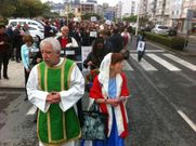 Cabeza de la manifestaci�n de Sada