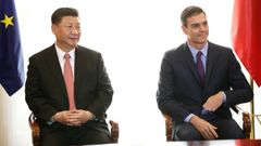 Snchez recibi a Xi Jinping en la Moncloa en el ao 2018