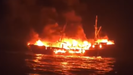 Evacuada a Celeiro la tripulaci�n de un pesquero que se incendi� a ocho millas de Estaca de Bares