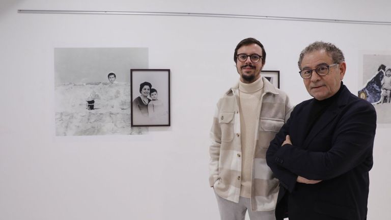 Gabriel e Verino na inauguración da mostra