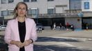 Ethel Vzquez, conselleira de Infraestruturas, este viernes ante el Hospital Universitario A Corua (Chuac).