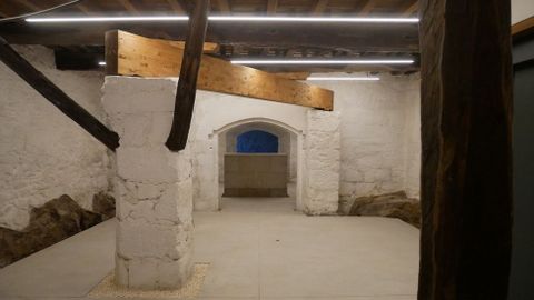 Una de las salas rehabilitadas en el monasterio cisterciense