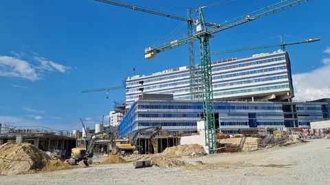 Obras en marcha del nuevo hospital Gran Montecelo, en Pontevedra