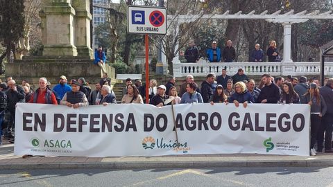 Concentracin de agricultores en la ciudad de Ourense