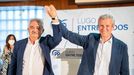 Manuel Varela (en la foto con Alfonso Rueda en el mitin de esta campaa) seguir siendo alcalde de Chantada