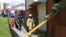 Una actuación de los Bomberos, en Lugo.