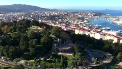 Las ruinas de El Castillo, desde el cielo