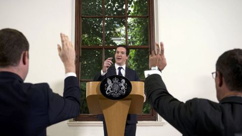 El ministro de Finanzas britnico George Osborne, en su primera comparecencia tras el brexit