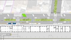 Plano de la actuacin que se va a llevar a cabo en la plaza de la estacin de tren