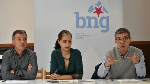 Xos Manuel Puga, Noelia Currs e Iago Tabars, del BNG