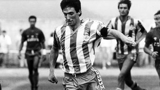 Vicente Celeiro durante un partido de 1988.