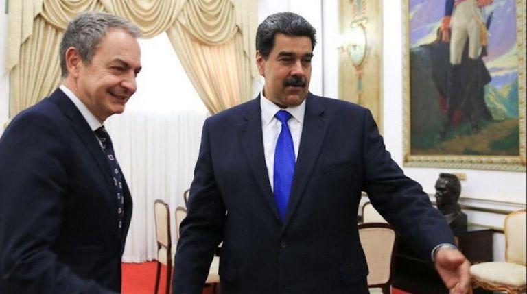 José Luis Rodríguez Zapatero se reunió este sábado en Caracas con el presidente de Venezuela, Nicolás Maduro