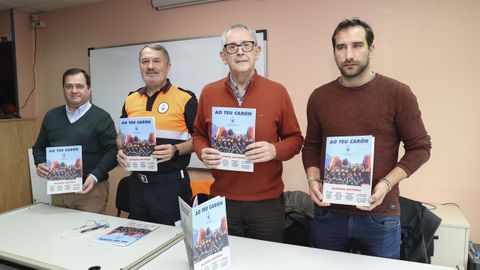 Vázquez, Barca, Ferrero y Seoane, con la revista