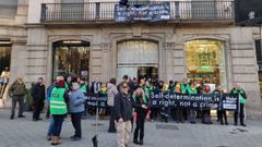Protesta de ANC ante la sede de la UE en Barcelona