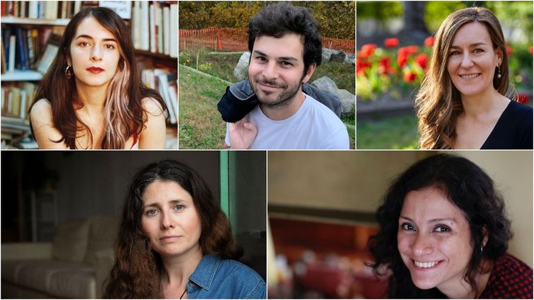 Aura García-Junco, Rodrigo Fuentes, Margarita Leoz, Sofía Balbuena y Claudia Ulloa, finalistas en el premio Ribera del Duero de cuentos
