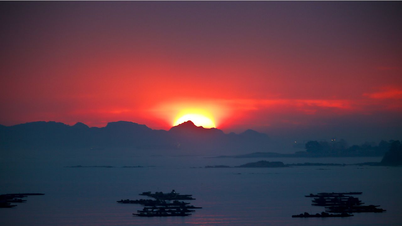 Puesta de sol en Moaa el pasado 19 de noviembre