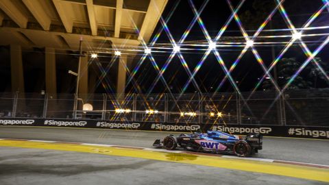 Fernando Alonso durante el Gran Premio de Singapur