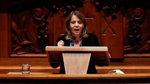 Catarina Martins, candidata del Bloco de Esquerda a primera ministra de Portugal