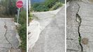 Estado del acceso por carretera a la aldea de Murias, en Teverga