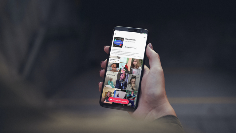 Una imagen del agrupador en TikTok «#mentalhealth».