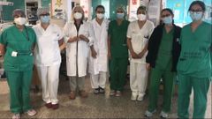 Parte del equipo que forma la uci infantil del Hospital Teresa Herrera de A Corua