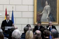 Ruiz-Gallardn con el presidente del Tribunal Supremo, Carlos Lesmes y el fiscal general del Estado, Eduardo Torres-Dulce, durante el acto de presentacin del Libro Blanco de la Justicia. 