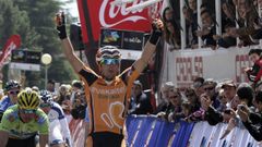 Juan Jos Lobato, cuando corria en Euskaltel Euskadi, durante la Vuelta a Castilla y Len