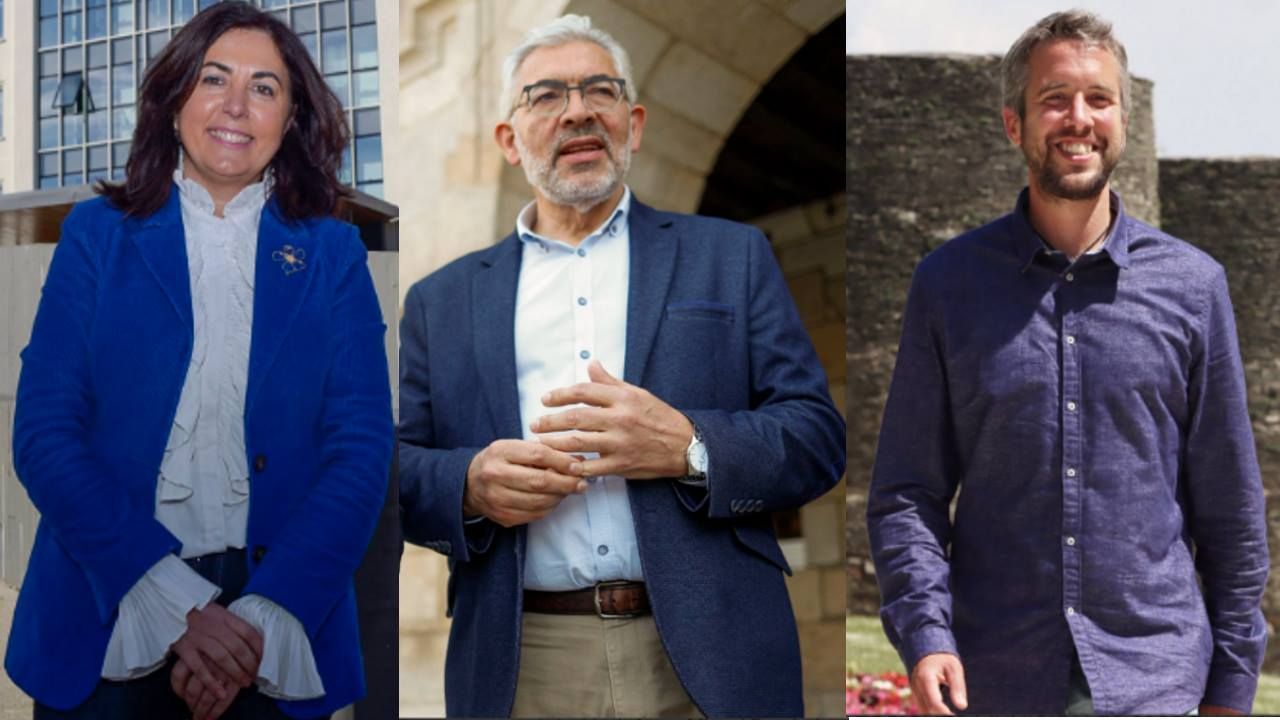 Elena Candia, Miguel Fern�ndez y Rub�n Arroxo