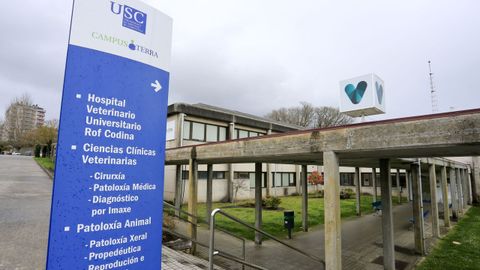 Fachada del Hospital Veterinario Universitario Rof Codina de Lugo.