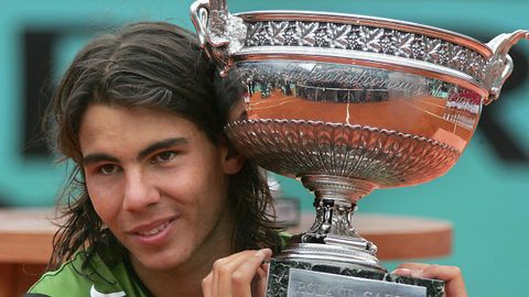 Roland Garros tras ganar su primer Roland Garros en 2005