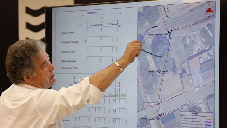 Pontevedra enfila las obras para resolver las inundaciones en la Rúa do Santo, en Os Praceres
