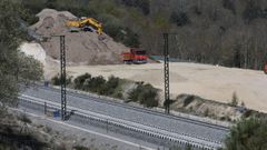 Estado de las obras del AVE en Ourense en el 2020, año en el que se produjo la desaparición de las traviesas
