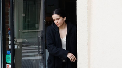 Rosal�a, a su salida de un restaurante madrile�o, este s�bado