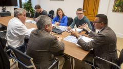 El encuentro del titular de Medio Rural y los alcaldes de Foz, Trabada y Ribadeo se celebró este miércoles en Santiago