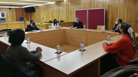La visita del presidente del TSXG a los juzgados de Lugo