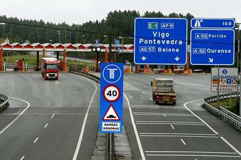 El peaje de O Porriño es uno de los menos transitados de toda la autopista del Atlántico. 
